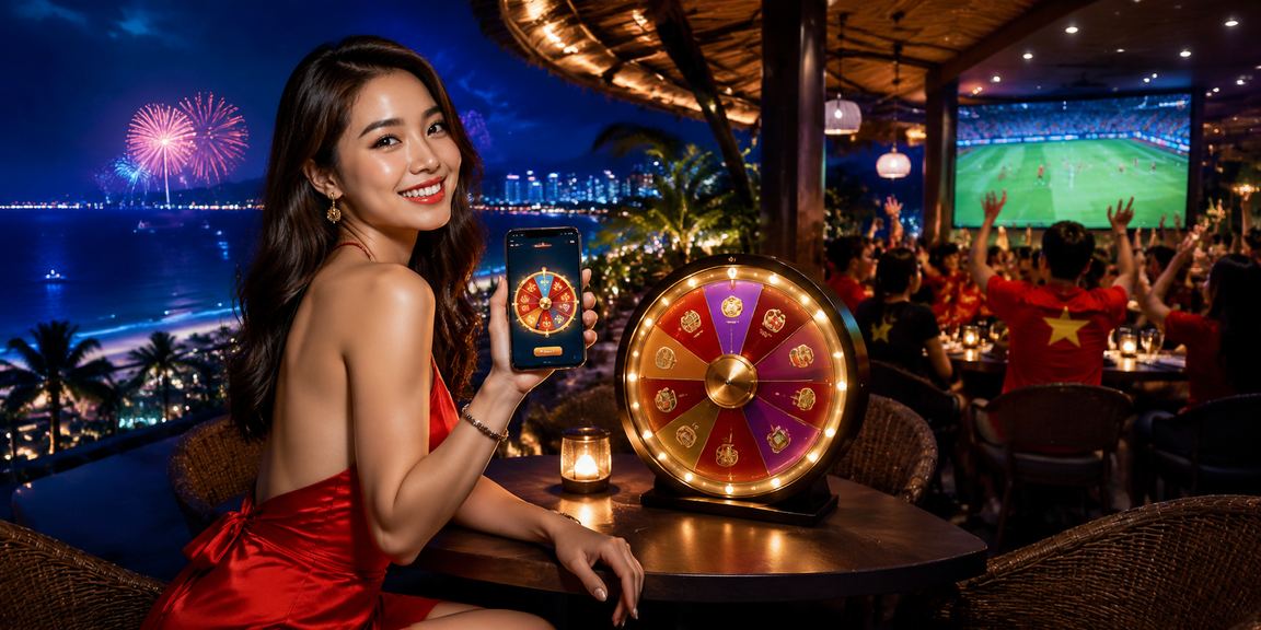 Người dùng tham gia sự kiện may mắn trực tuyến trên bãi biển Đà Nẵng